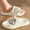 Women Cartoon Graphic Single Band Slides, Fashion Summer EVA Slides