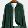 Long Sleeve Button Up Corduroy Shirt
