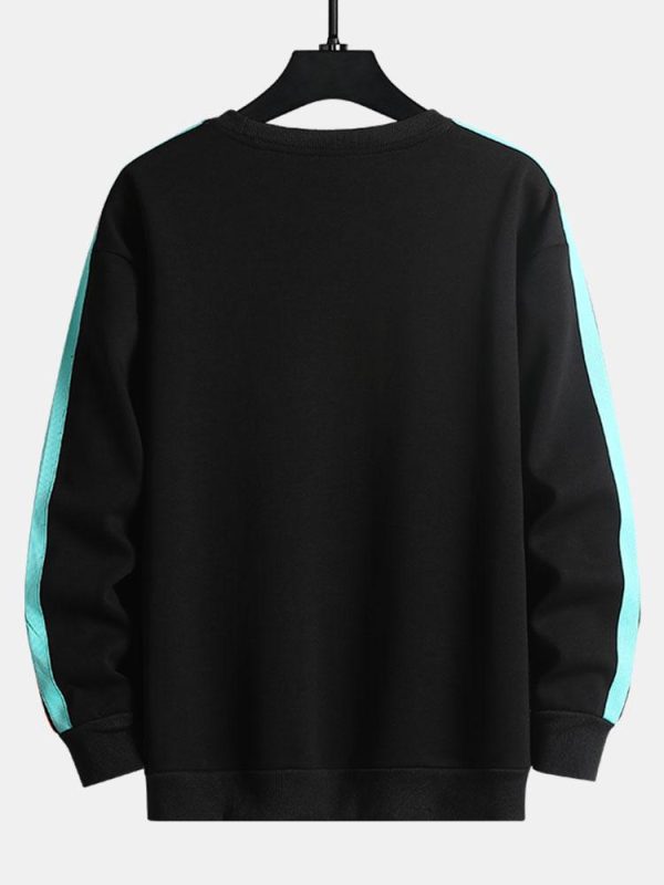 Contrast Webbing Crew Neck Sweatshirt