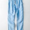 Linen Look Short Sleeve Basic Shirts & Straight Leg Linen Pants