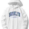 Brooklyn Print Cotton Blend Hoodie