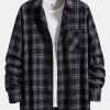 Plaid Button Up Shirt With Pocket
