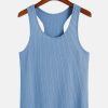 Basic Slim Ribbed Racer Back Tank