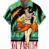 Suitmens Men's Tiki Party Hawaiian Vacation Print Three-Piece Set 028