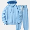 Basic Heavy Weight Drop Shoulder Relaxed Hoodie & Jogger Pants