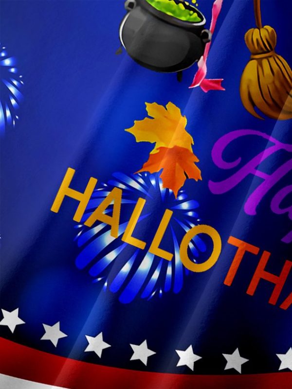 9ab1ff1156883f751c4ea6d0d382bbbe63b943aa61f66ee6fb77fe1843cb2771.jpg Halloween Thanksgiving Christmas Flamingo Chest Pocket Short Sleeve Shirt