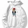 Hip Hop Style Bear Print Hoodie