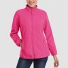 Women's Fleece Jacket Soft Full Zip Warm Long Sleeve with 2 Zipper Pockets Winter Jackets