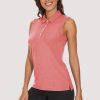 Women's Polo T-Shirts Sleeveless Tennis Golf Tee Shirts 4-Button