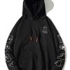 Relax Fit Ghost Print Hoodie