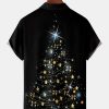 Christmas Tree Chest Pocket Short Sleeve Shirt
