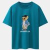 Los Angeles Skate Bear Print Heavy Weight Oversize T-Shirt
