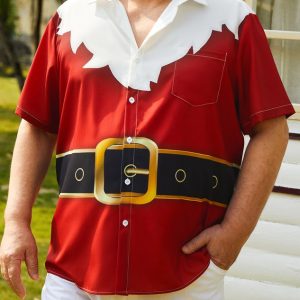 Big Size Christmas Short Sleeve Hawaiian Shirt
