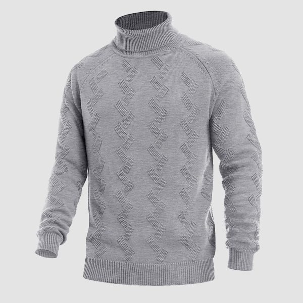 a174800cf399290f6a13f0b93595e4287e5e5510da48907b299ff08d697d6b1d.jpg Men's Turtleneck Sweater Heavyweight Long Sleeves Cotton Pullover Knitted Casual Sweatshirt