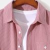 Long Sleeve Flap Pocket Corduroy Shirt