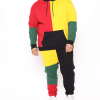 Men's Colorblock Print Hoodie Set