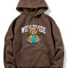 Worldwide Bear Print Hoodie