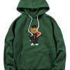 Basketball Bear Print Hoodie