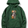 Robotic Bear Print Hoodie