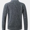 Quilted Patchwork Zip Up Sweater