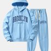 Brooklyn Print Cotton Blend Hoodie & Jogger Pants