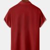 Christmas Gnomes Chest Pocket Short Sleeve Bowling Shirt