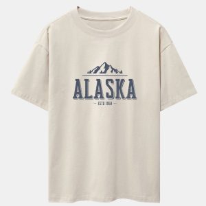 a577e5dcecef5dc88cdd7010d392e12f10ca45905b19995d1027ad449d513029.jpg Vintage Alaska Letter Print Heavy Weight Oversize T-Shirt