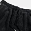 Corduroy Paisley Print Panel Pants