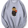 Basketball Bear Print Cotton Sweatshirt