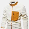 Hoooyi Zipper Through Teddy Faux Fur Jacket