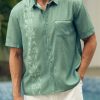 a6e2779f819d5d6d419e7e6047b5c9a2097a87ccb14cf95da69d1f7402a0779b.jpg Tropical Floral Print Short Sleeve Casual Shirt