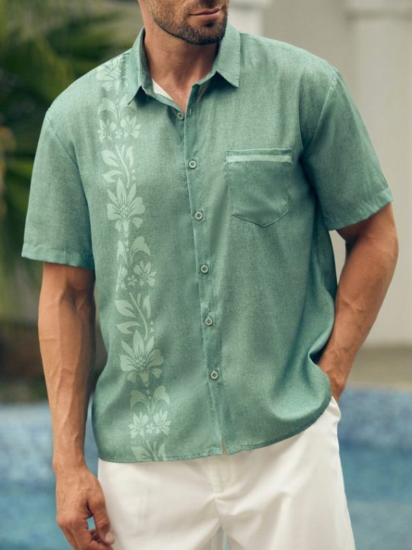 a6e2779f819d5d6d419e7e6047b5c9a2097a87ccb14cf95da69d1f7402a0779b.jpg Tropical Floral Print Short Sleeve Casual Shirt