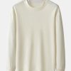 Long Sleeve Relax Fit Knit Ribbed T-Shirt