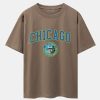 Chicago Coat Of Arms Print Drop Shoulder Oversize T-Shirt