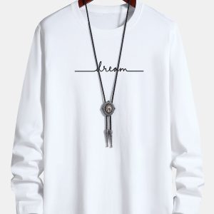 Long Sleeve Dream Print Cotton T-Shirt