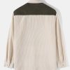 Long Sleeve Corduroy Patchwork Shirt