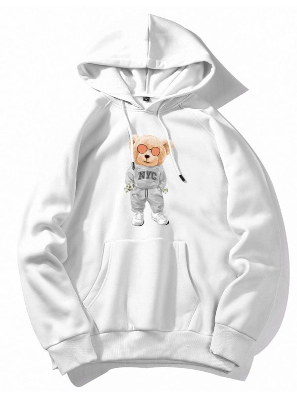 Rich Bear Print Hoodie