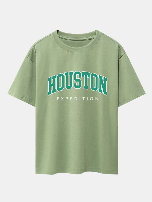 Houston Print Drop Shoulder Oversize T-Shirt