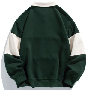 a97a37b8bd8bf3e0f3338079e71a72b58d3b9e4a8c7ed2385e7b12c12350302e.jpg Relax Fit Color Block Patchwork Polo Sweatshirt