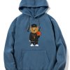 Basketball Bear Print Hoodie