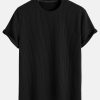 Muscle Fit Ribbed T-Shirt