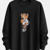 Selfie Bear Print Relax Fit Sweatshirt