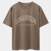 Los Angeles Letter Print Drop Shoulder Oversize T-Shirt