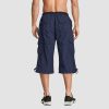 aceea2bd5a6f022b69be5d87181419f2672310a3c09668f69a655ee06773c2b1.jpg Men Summer Casual 3/4 Long Cargo Shorts Twill Cotton Elastic Waist Multiple Pockets Comfortable Capris Trousers