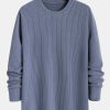 Long Sleeved Muscle Fit Ribbed T-Shirt