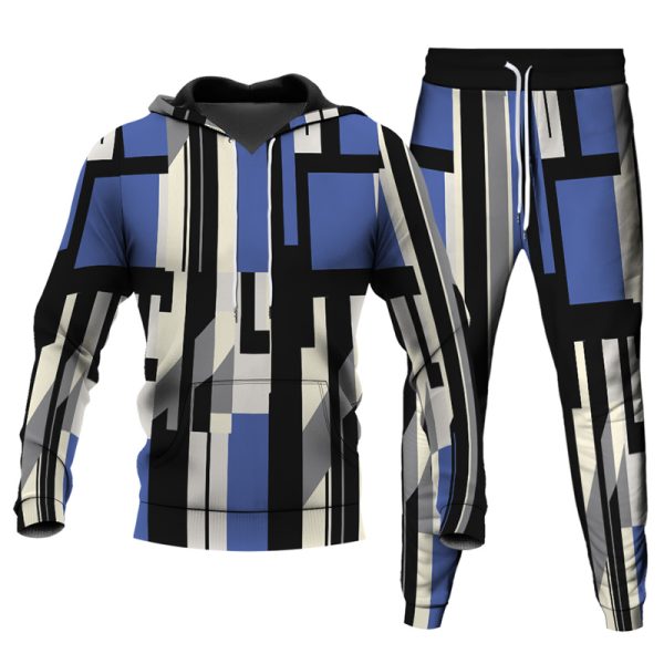 Men's Personalized Printed Hoodie Set 020