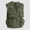 Men's Outerwear Vests Mesh Sleeveless Outdoor Work Vest with Multi Pockets Cargo Waistcoat Fishing