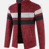 Striped Zip Up Sweater