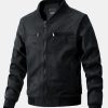 Suede Bomber Jacket With Quilted Liner