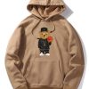 Basketball Bear Print Hoodie